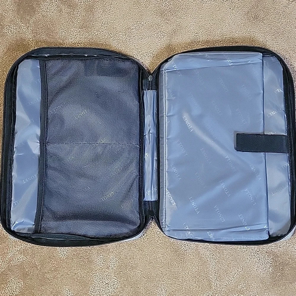 Vtonet Gray And Black Travel Laptop Briefcase - Shoulder Bag